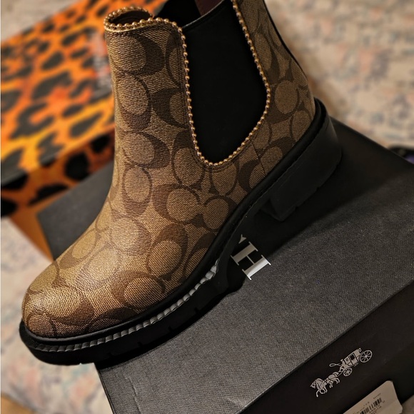 Coach Brown and Black Ankle Boots - Picture 2 of 5